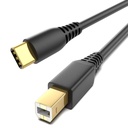 ULIFTUS USB-B to USB-C Printer Cable, 6.6FT Gold-Plated USB Type B to Type C Cord for MacBook Pro/Air HP, USB C MIDI Cable for Yamaha Piano, DJ Controller, Keyboard, Printer