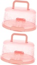 2pcs Portable Cake Carrier Box Material with Handle for Safe Storage and Transport for Picnics Parties and Home Baking Fresh Keeping Cake Container