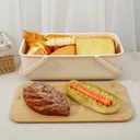 Bread Box with Bamboo Cutting Board Lid and Handle Large Capacity Bread Bin Bread Storage Container Toast Storage Holder Dessert Storage Bin for Bread Pastries Donut Croissants