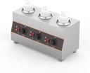 Triple Cheese and Chili Warmer with Bottle,3x650ml Capacity (Triple Bottle Electric Sauce Warmer)