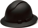 Pyramex Ridgeline Full Brim Hard Hat 4 Point Ratchet Matte Black Graphite Pattern