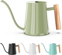 Watering Can Indoor Plants 35oz Sage Green Water Can Indoor Metal Small Water Can Pot with Long Spout for House Bonsai Plants Garden Flower Decorative
