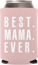 Best Mama Ever, Best Papa Ever Can Coolers, Mom Dad Can Coolies, Funny Can Sleeves Insulator, Gifts for Mom, Gifts for Dad, Funny Gifts for Mom & Dad, Gifts for Parents (Best Mama Ever, Pink)