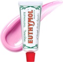 EUTHYMOL Original Pink Toothpaste (3.7fl oz/Pack of 1) - Fluoride-Free Toothpaste for Sensitive Teeth & Gum. Bad Breath, Cavity Prevention, 12-Hour Long Lasting Freshness with Wintergreen
