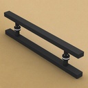 Sliding Door Handle, Heavy Duty Barn Door Handle Stainless Pull Hardware Set, Closet Double Side Door Pull Handle, Black Door Handles,for Wood/Glasss/Metal Door Etc (Size : 60 * 36