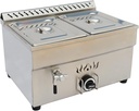 2 Pan Commercial Propane LP Gas Food Warmer, 13" x 10.5" x 4" Wells Propane Gas Bain Marie Buffet Food Warmer with Regulator Canteen Buffet Gas Steam Table