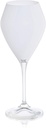 Colored V-shape Glasses with Clear Stem-Set of 6- Fills 14 ounces (white)