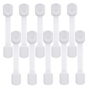 Goodv Child Safety Cabinet Locks - (10 Pack) Baby Proofing Latches to Drawer Door Fridge Oven Toilet Seat Kitchen Cupboard Appliance Trash Can with 3M Adhesive - Adjustable Strap No Drill No Tool