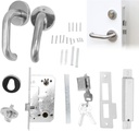 Commercial Door Locks Set,Stainless Steel Heavy Duty Commercial Door Handle (Storeroom) Lock,Suitable for Thickness 1.37-2.16 Inches Door for Schools, Offices, Industrial Use