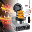 1200w Ice Cream Burger Maker +8 Shovel,Non Stick Hamburger Waffle Maker Sandwich Press,Non Coated-Temperature Control 50℃~300℃/Timing 5 Min-For Household Or Commercial,Grey