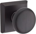 Baldwin PVROUTSR112 Reserve Privacy Round with Traditional Square Rose in Aged Bronze Finish