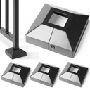 1.25" Split Type Post Skirt for Indoor/Outdoor Iron Deck Railing, Stair Post Base Decorative Covers (4Pack-Black)