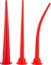 Three kinds of red long sausage glue nozzle caulking nozzle extension sausage caulking gun caulking tips