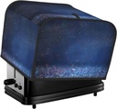 Oven Cover Kitchen Bread Machine Protector,4 Slice Toaster Cover For Home,Fingerprint Coaster Cover,Kitchen Small Appliance,Retro Blue Glitter