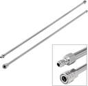 RIDGE WASHER Pressure Washer Wand Extension, 120 Inch Replacement Pressure Washer Lance, Stainless Steel Power Washer Extender Wand, 1/4” Quick Connect Fitting, 4000 PSI (2 Wands – 60" Each Wand )