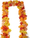 SITUMEIZI 2 Pack Fall Garland 13Ft Fall Leaf Garland for Thanksgiving Fireplace Party Decor Autumn Leaves Garlands for Autumn Decorations