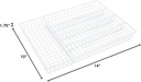 Rocky Mountain Goods Silverware Tray - Kitchen Drawer Organizer - 5 Compartments - Heavy Duty Coated Steel Construction - Clean Contemporary Look - Wire Frame - White - 14" x 10" x 1.75"