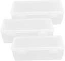 3Pcs Bread Box Set Leakproof Food Storage Containers for Kitchen Condiment Organizer Lids for Bread Toast and Fruits