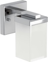Moen YB8861CH 90 Degree 1-Light Dual-Mount Bath Bathroom Vanity Fixture with Frosted Glass, Chrome