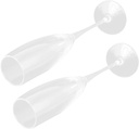 Mikinona Set of 2 Slim Lead-free Goblets Creative Wine Glasses for Sparkling Wine Home Party Use