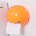 Creative Magic Ball Toilet Paper Holder, Wall Mount Nordic Ball Shape Bathroom Toilet Paper Dispenser Adhesive Tissue Box Cover for Bathroom Kitchen (Color : Orange)