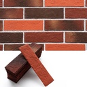 76pcs Red Thin Brick Veneers, Curlable Red Brick Tiles, DIY Accent Walls for Kitchen Backsplash, Fireplace, Living Room, 10 sq. ft