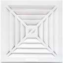Ventilation Fan, White Square Ceiling or Wall-Mount Exhaust Fan, Wall-Mount Exhaust Fan