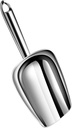 Stainless Steel Ice Scoop for Kitchen Bar and Restaurant Multi-functional Utility Shovel for Ice Cubes Flour and French Fries Comfortable Grip Handle Medium