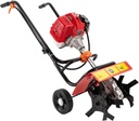 Gas Powered Tiller 52CC 2 Stroke Commercial Heavy Duty Tiller 1.9KW Hand Rotary Cultivator Rototiller Garden Tool with Long Handle for Soil Cultivation