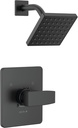 Delta Modern 14 Series Shower Faucet Set, Matte Black Shower Head and Handle Set, Valve Trim Kit, Matte Black T14267-BL-PP (Valve Not Included)