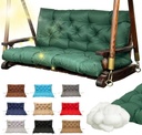 Replacement Swing Cushions for Outdoor Furniture: 2-3 Seater Waterproof Porch Bench Cushions with Ties and Backrest - 4" Thick Patio Swing Chair Cushion for Garden Backyard
