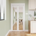 1-Lite Mirrored Door Solid Manufactured Wood Bi-Fold Door with Installation Hardware Kit,36"×80"