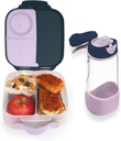 b.box Mini Lunchbox & 15oz Sport Spout Water Bottle | Matching Bento Box/Lunch Box + Kids Drink Bottle | Color: Indigo Rose | Capacity: Lunchbox 1L, Drink Bottle 15oz