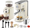 Gevi Espresso Machine 20 Bar with Grinder, Professional Espresso Maker with 35 Precise Grind Settings Burr Coffee Grinders Combos, Super-Automatic Espresso Machines, Gift for Coffee Lover