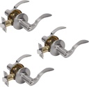 Dynasty Hardware MON-00-US15, Monterey Front Door Entry Lever Lockset, Satin Nickel - (3 Pack) - Keyed Alike