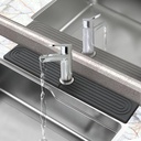 Fucet Mat for Kitchen Sinks - Ultra Absorbent DiatomaceousEarth Fast Drying Stones, Fast Drying Splash Guard, Durable Protector to Prevent Moisture Accumulation (Dark Gray, 23.6" X 3.9")