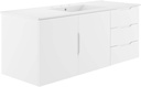Modway Vitality 48" Single Sink Bathroom Vanity, White White