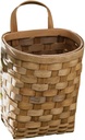 Rattan Wall Hanging Basket Large Ginger Garlic Fruit Storage Decorative Flower Basket Airy Woven Design Kitchen Accessory Carbonized