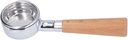 Kitchen Coffee Tea, Steel Portafilter Olive Wood Handle Includes Filter Basket Brown Bottomless Naked Portafilter Compatible Professional Portafilter Express (58 beech B)