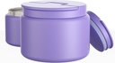 14.5oz Soup Thermo for Hot Food Kids Vacuum Insulated Food Jar Twist-Free Soup Thermo for Hot Food Kids Leakproof Stainless Steel Wide Mouth Lunch Container (Purple)