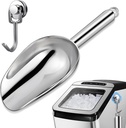 3oz Stainless Steel Ice Scoop for Freezer with Magnetic Hook – Dishwasher Safe Ice Scooper for Ice Machine – Metal Scoop for Ice Bucket, Dog Food, Flour, Canisters
