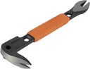 Klein Tools 66092 Nail Puller with Integrated Dimpler, Heavy-Duty Carbon Steel Cats Paw Pry Bar, 10-Inch