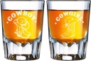 Cowboy and Cowgirl Engraved Barcraft Fluted Shot Glass
