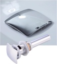 Bathroom Sink pop up Drain with Overflow Chrome for Vanity Vessel,Square,Push Button popup drains Stopper,Match rectanglar Faucet
