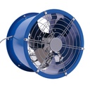 16" Silent Axial Fan, 1420RPM Explosion-Proof Spray-Booth Paint-Fume Extractor, 370W All-Copper Motor, Triangular Mount – Blue Duct Tube Vent for Factory, Warehouse, Kitchen, Workshop