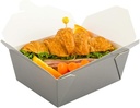 Restaurantware Bio Tek 45 Ounce Take Out Boxes 50 To Go Lunch Boxes - Tab-Lock Closure Heat-Tolerant Gray Paper Disposable Lunch Boxes Greaseproof For Hot And Cold Foods