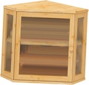 Bread Box for Kitchen Counter Corner Bread Storage Container 2 Layer Farmhouse Breadbox for Muffins Bagels
