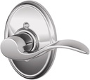 SCHLAGE Accent Lever with Wakefield Trim Non-Turning Lock in Bright Chrome - Right Handed