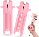 Lasnten 2 Pcs Rose Thorn Stripper Tool Thorn Remover for Roses Leaf Stripper Tool Flower Stem Cleaner Cutter to Removal Leaf for Home Flower Shop Gardening Floral Arrangement (Pink)