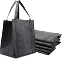 Novel Box 5Pack Non-Woven Reusable Reinforced Tote Bags 13x15x10in with Handle-Heavy Duty Foldable Bag for Groceries & Picnic